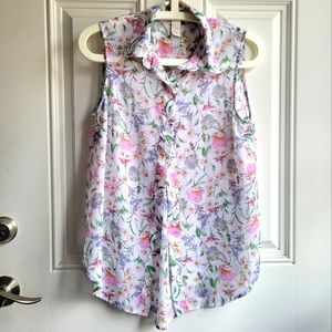 H & M Sheer Button Up Shirt size 2